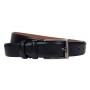 Curea batal barbati, eleganta pentru costum, din piele naturala, Negru, Latime 3.5cm, lungime pana la 180cm - CK84N